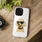 White Poodle Wearing Sunglasses - Tough Phone Case