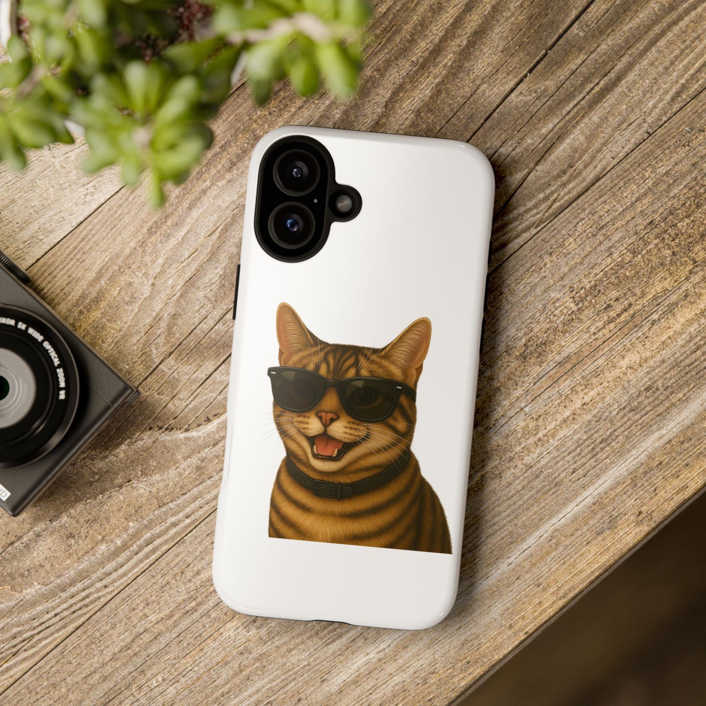 Tabby Cat Wearing Sunglasses - Tough Phone Case