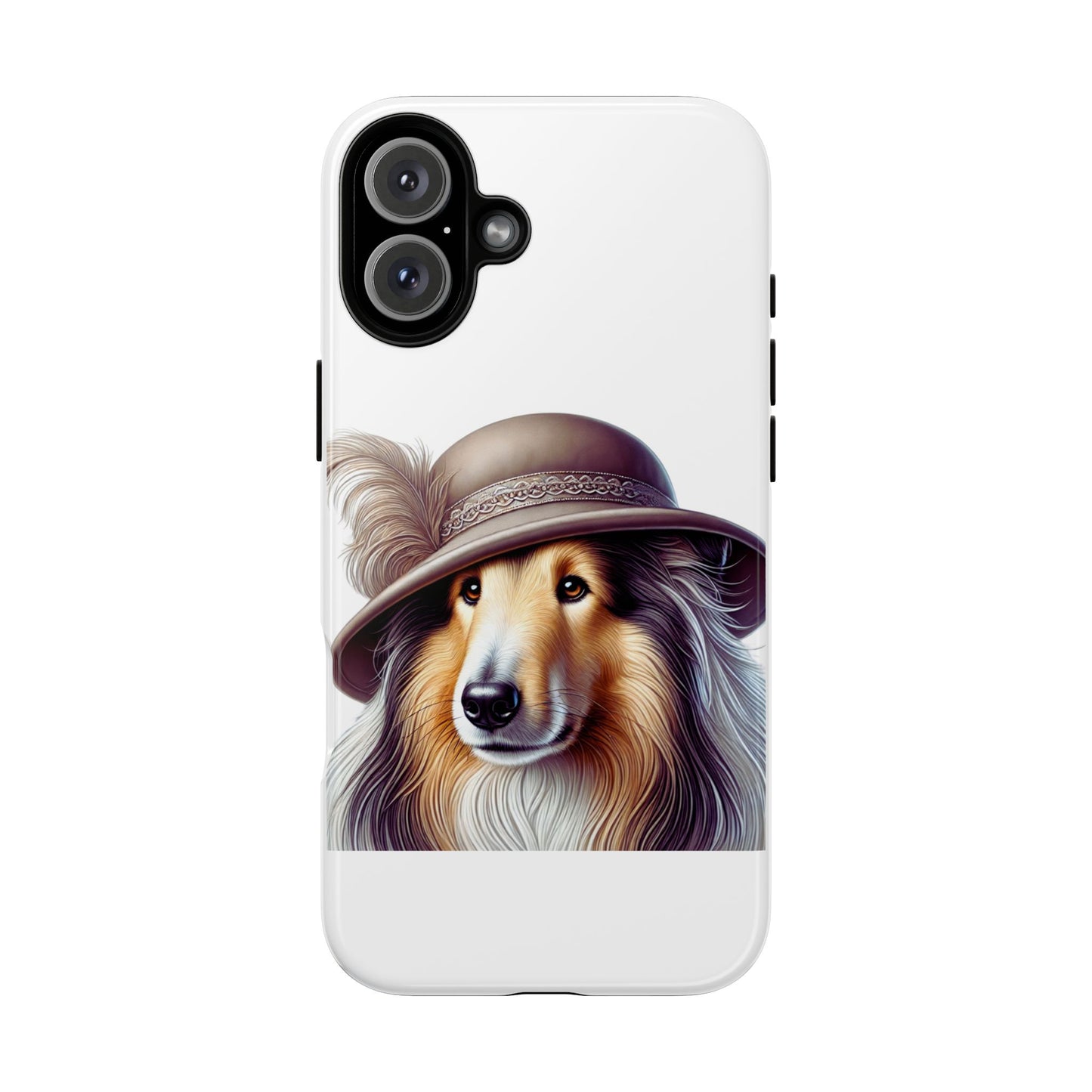 Collie Wearing a Cloche Hat - Tough Phone Case