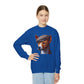 Basenji With Tweed Flat Cap - Youth Crewneck Sweatshirt - Too Cute Pets