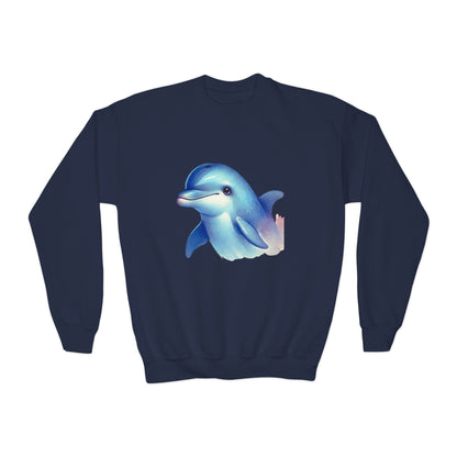 BayStar The Dolphin Youth Crewneck Sweatshirt - Comfy and Cute Style for Kids