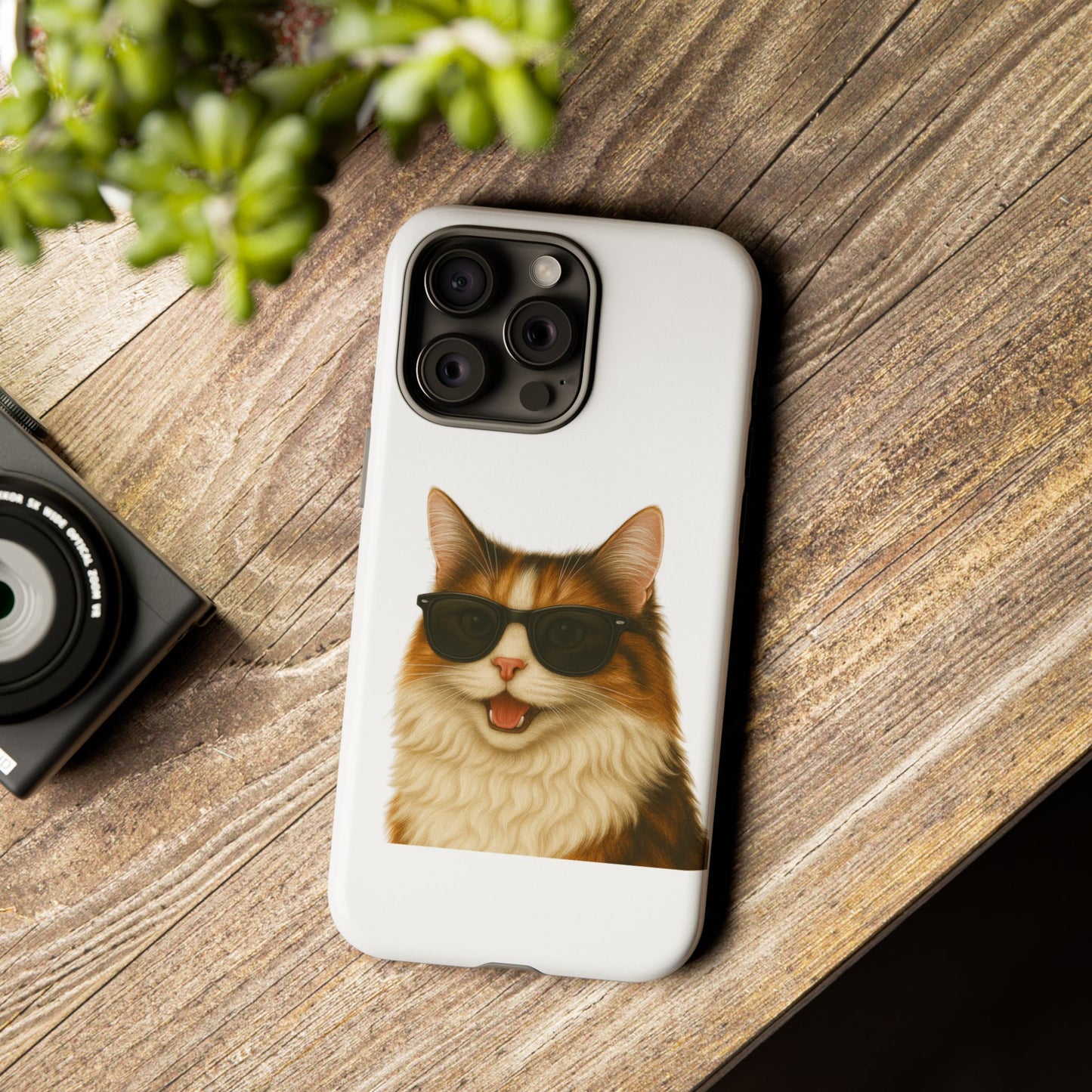 Calico Cat Wearing Sunglasses - Tough Phone Case