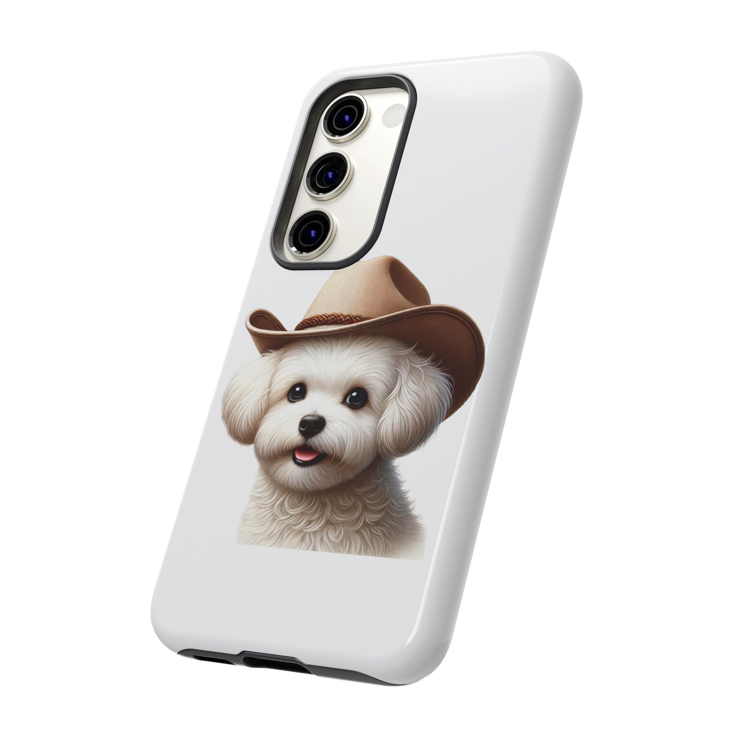 Maltese Wearing a Cowgirl Hat - Tough Phone Case
