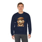 Golden Retriever In Newsboy Hat - Adult Crewneck Sweatshirt - Too Cute Pets