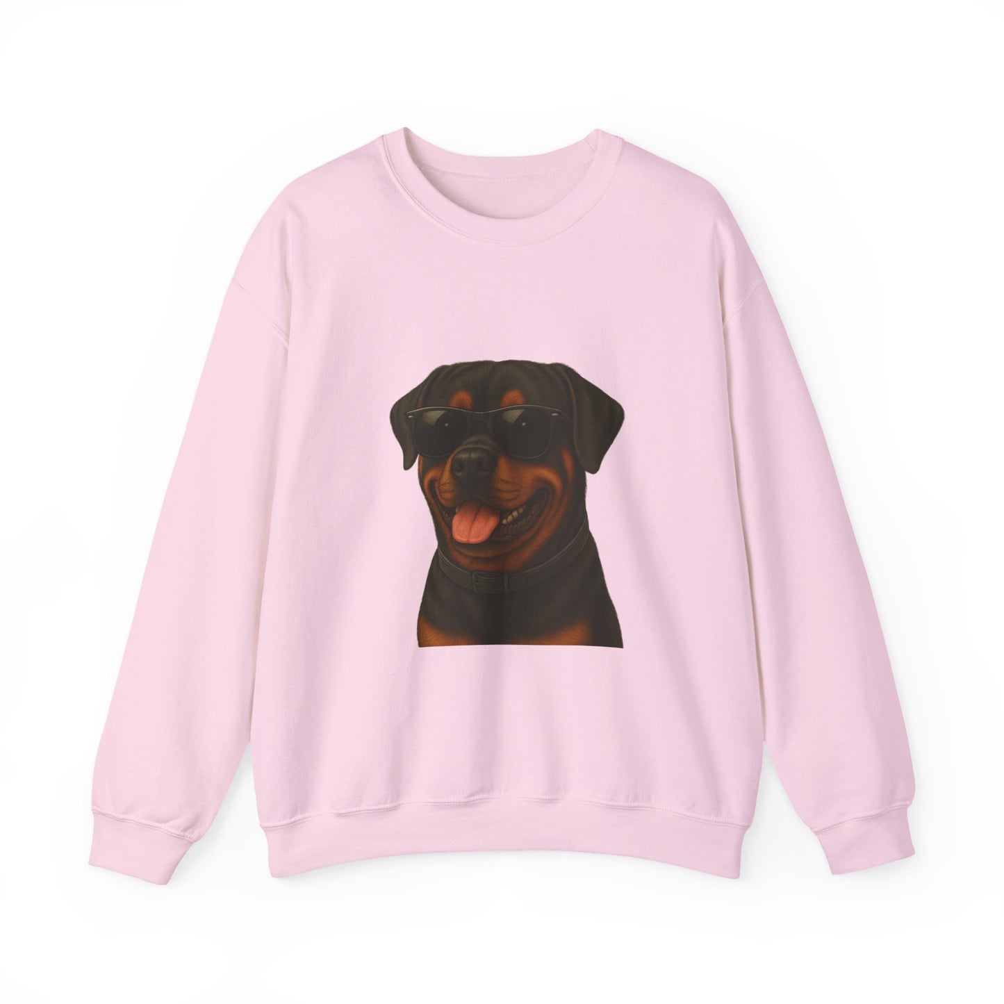 Rottweiler Wearing Sunglasses - Adult Crewneck Sweatshirt