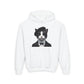 Tuxedo Cat Wearing A Tuxedo And A Beret-  Youth Hoodie - Too Cute Pets
