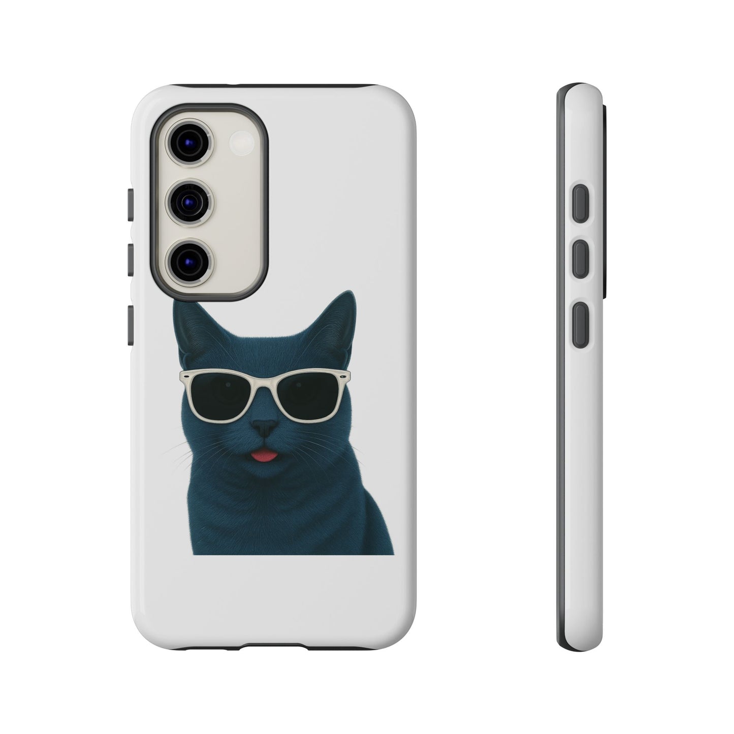 Russian Blue Cat Wearing Sunglasses - Tough Phone Case