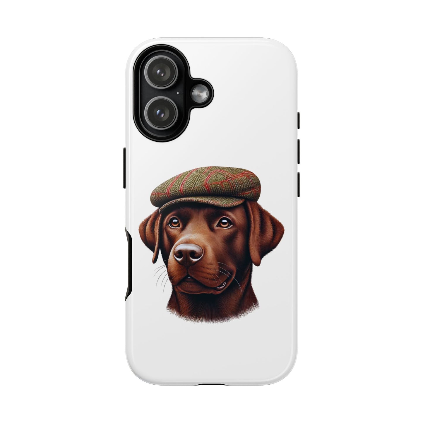 Labrador Wearing a Tweed Flat Cap - Tough Phone Case