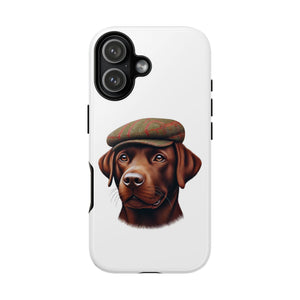 Labrador Wearing a Tweed Flat Cap - Tough Phone Case