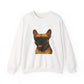 French Bulldog Wearing Sunglasses - Adult Crewneck Sweatshirt