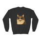 Domestic Longhaired Calico Cat Wearing Sunglasses - Youth Sweatshirt