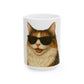 Calico Cat Wearing Sunglasses Ceramic Mug