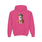 Tabby Kitten With Fedora Hat - Hooded Youth Sweatshirt - Too Cute Pets