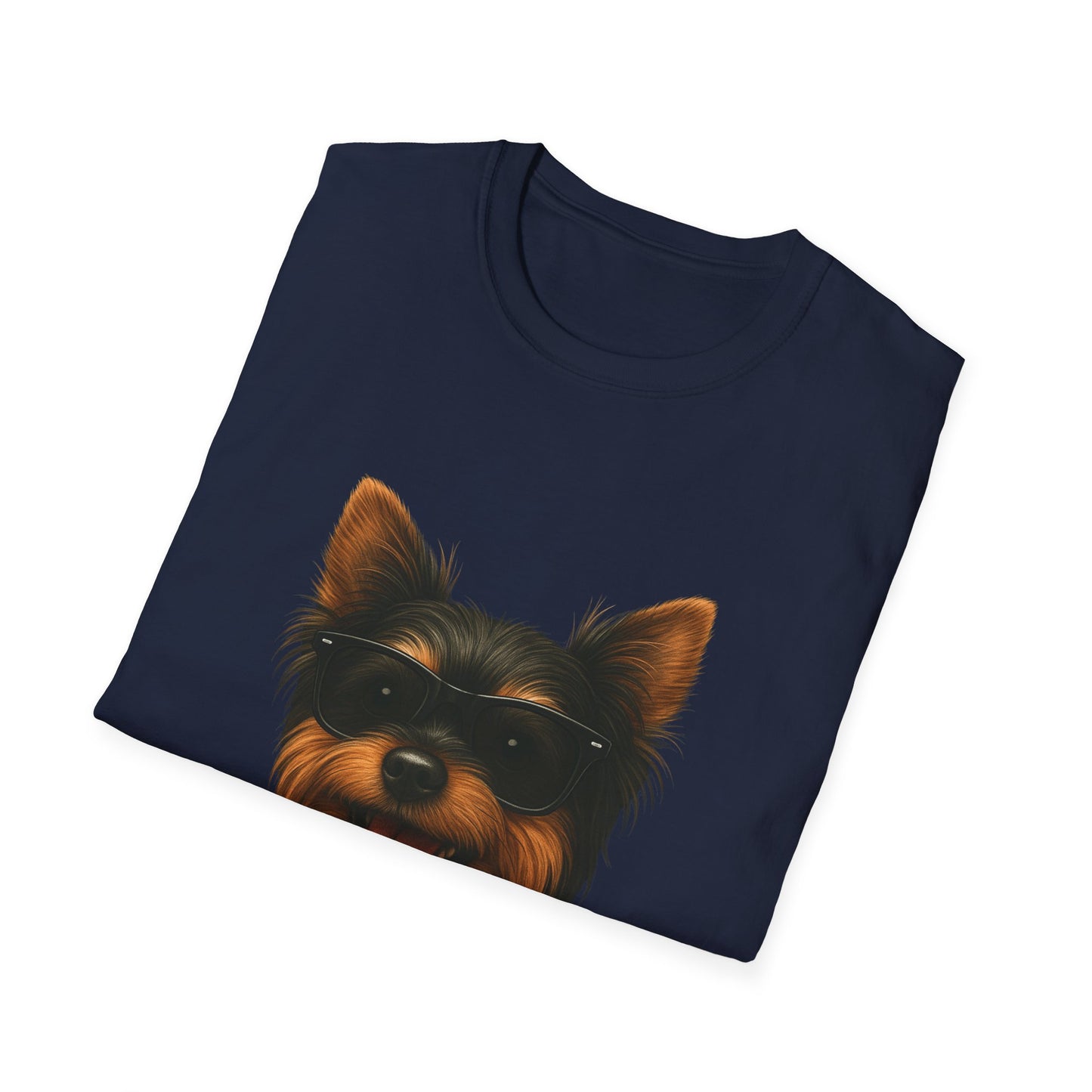 Yorkshire Terrier Wearing Sunglasses - Adult T-Shirt