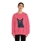 Russian Blue Cat Wearing Sunglasses - Adult Crewneck Sweatshirt