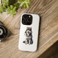 Husky Wearing a Fur Hunter Hat - Tough Phone Case