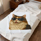 Calico Cat Wearing Sunglasses - Sherpa Blanket
