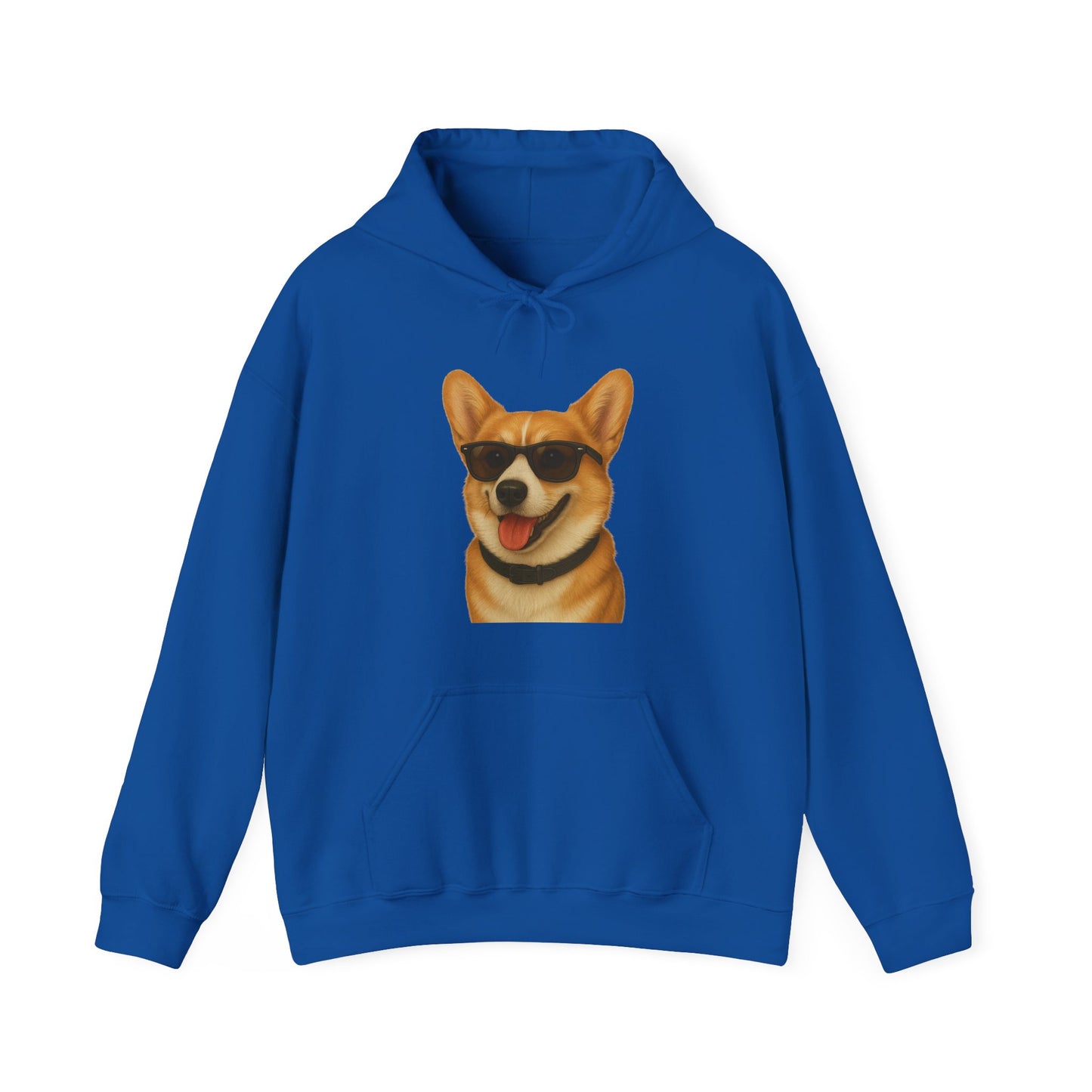 Corgi Wearing Sunglasses - Adult Hoodie