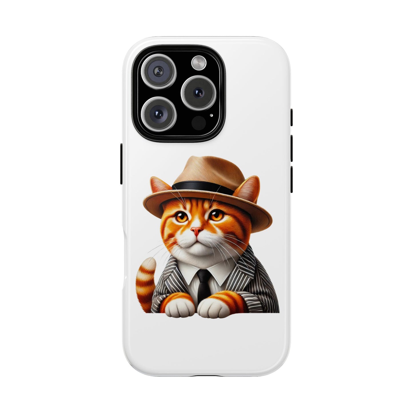 Tabby Cat Wearing a Fedora - Tough Phone Case