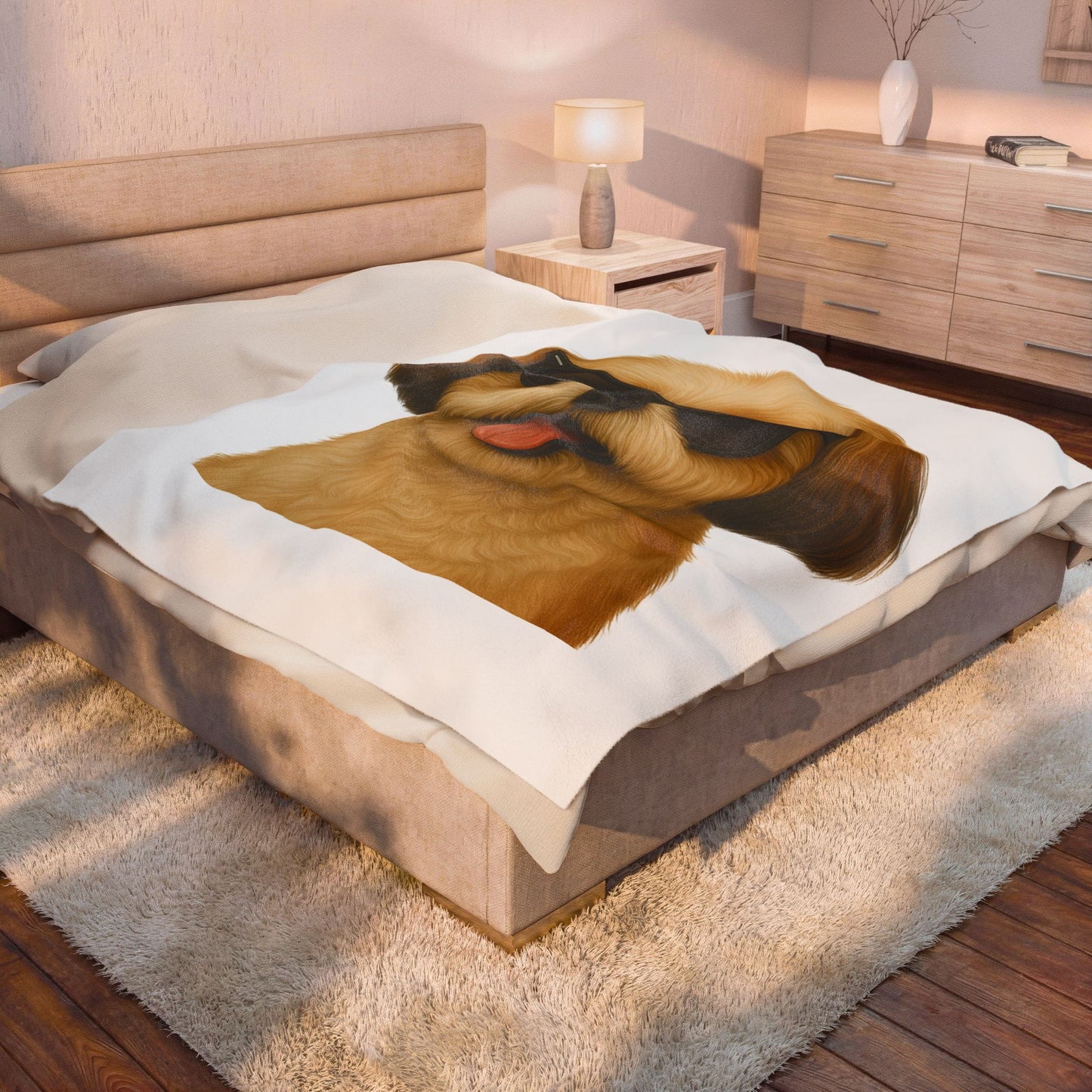 Shih Tzu Wearing Sunglasses - Sherpa Blanket