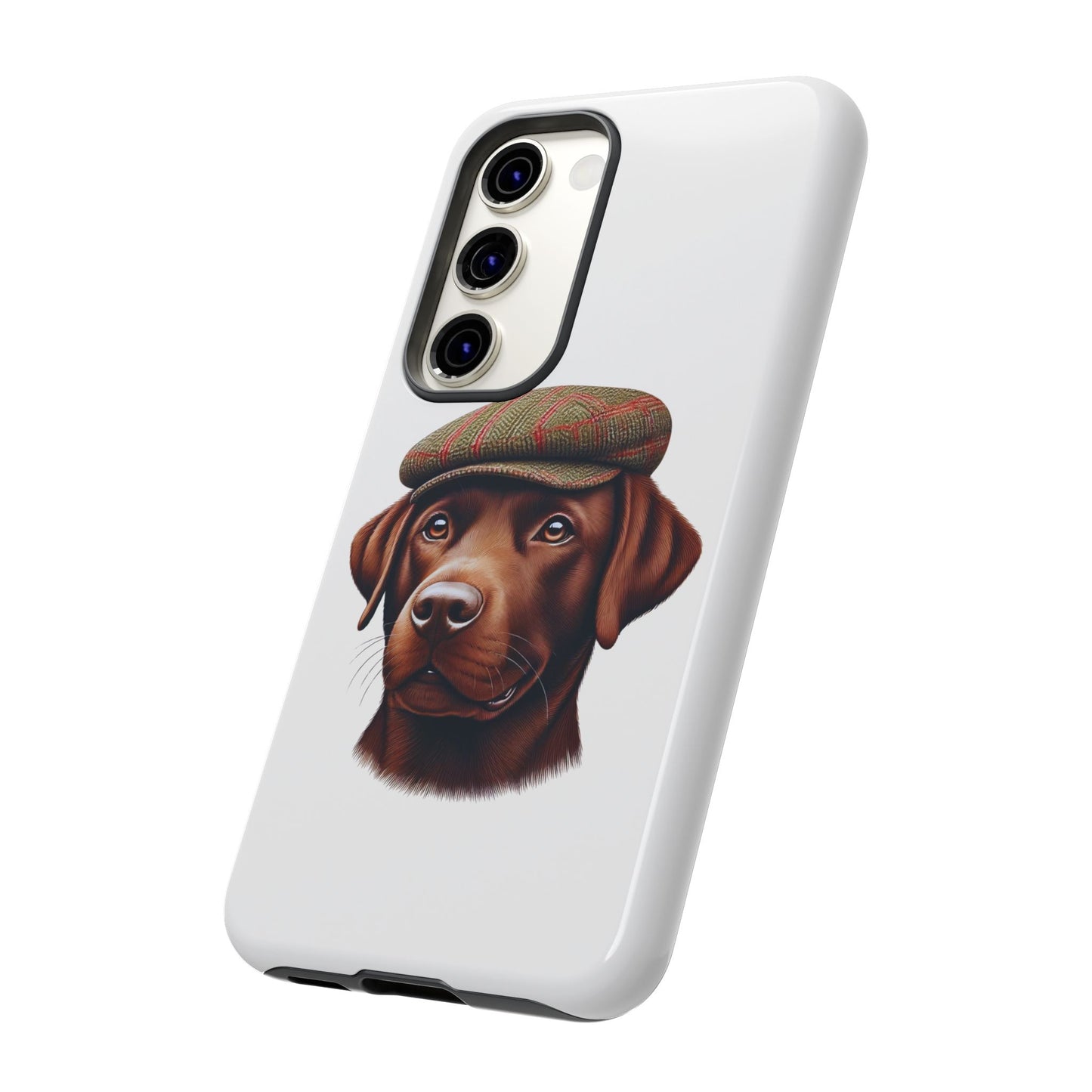 Labrador Wearing a Tweed Flat Cap - Tough Phone Case