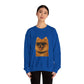 Pomeranian Wearing Sunglasses - Adult Crewneck Sweatshirt