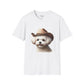 Cute Maltese Wearing Cowgirl Hat - Adult T-shirt - Too Cute Pets