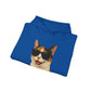 Calico Shorthair Cat Wearing Sunglasses - Adult Hoodie
