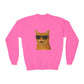 Domestic Shorthaired Orange Tabby Cat Wearing Sunglasses - Youth Sweatshirt