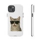 American Shorthair Silver Tabby Wearing Sunglasses - Tough Phone Case