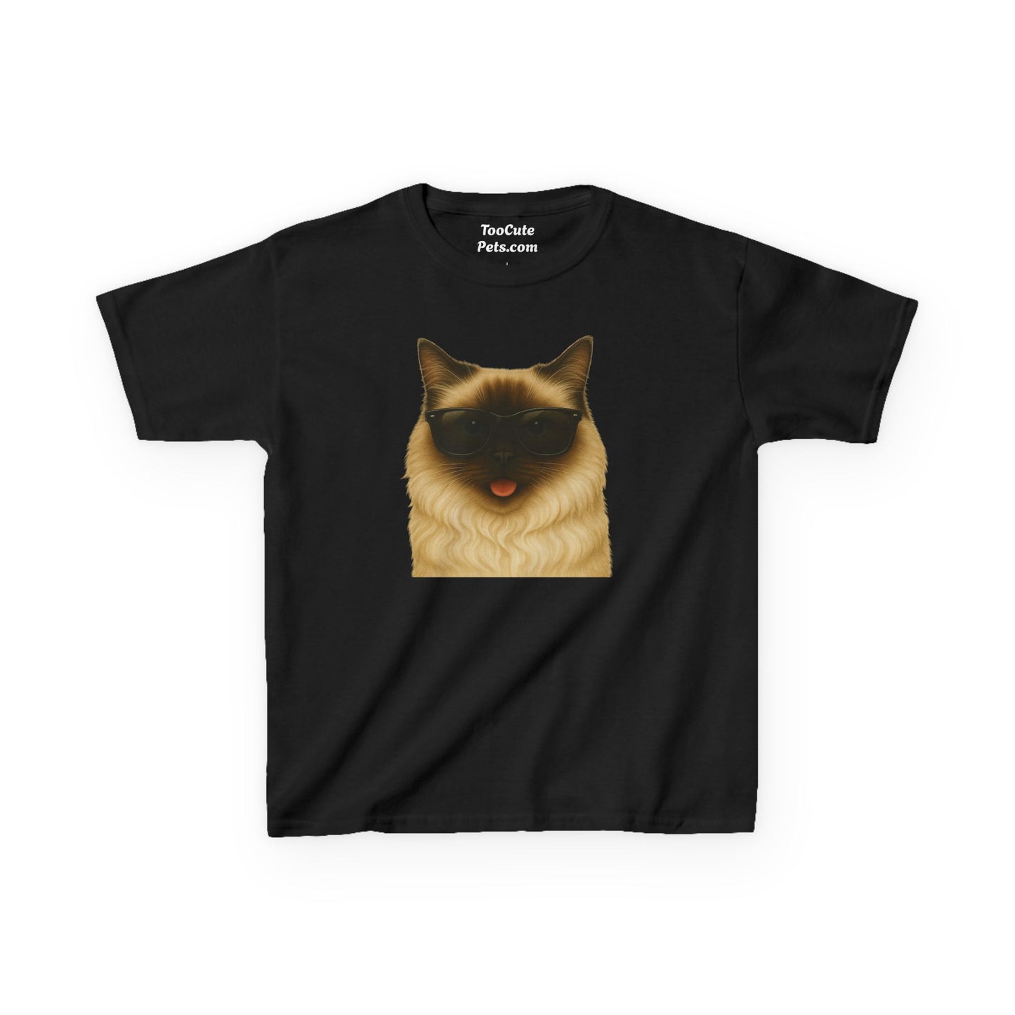 Ragdoll Cat Wearing Sunglasses Kids Tee