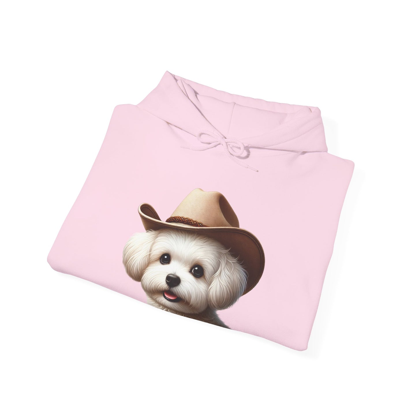 Cute Maltese Wearing A Cowgirl Hat - Adult Hoodie - Too Cute Pets