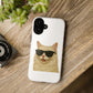 Cream Longhair Cat Wearing Sunglasses - Tough Phone Case