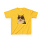 Domestic Longhaired Calico Cat Sunglasses Kids Tee