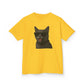 Gray Cat Wearing Sunglasses Kids Tee