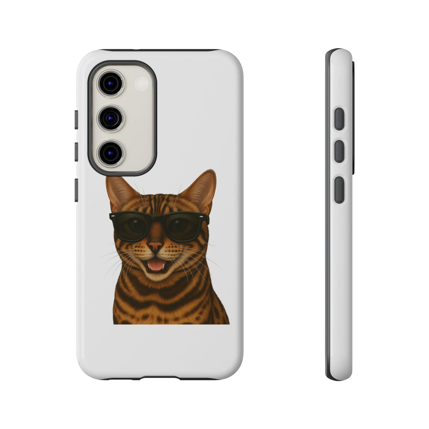 Bengal Cat Wearing Sunglasses - Tough Phone Case