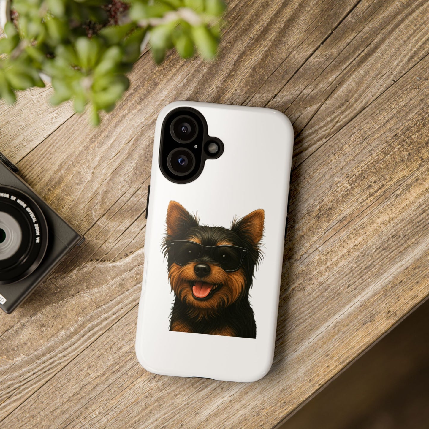 Yorkshire Terrier Wearing Sunglasses - Tough Phone Case