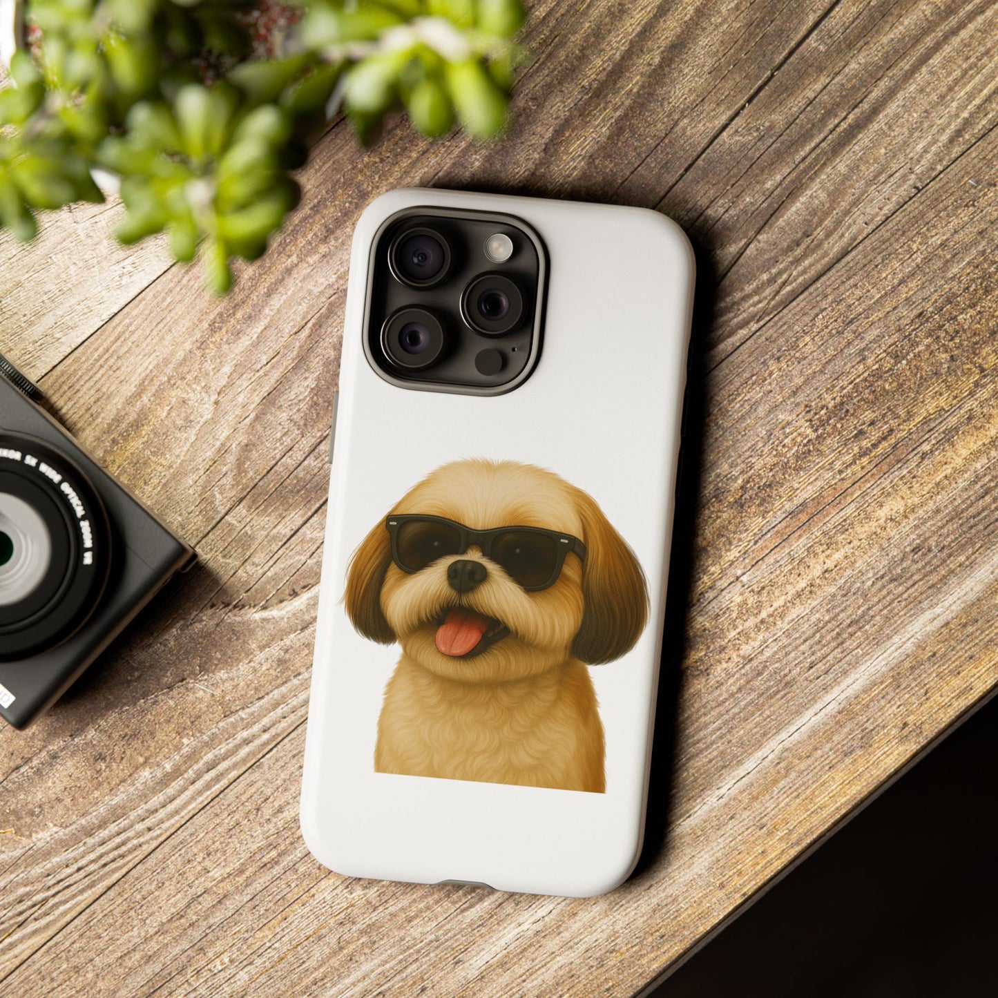 Shih Tzu Wearing Sunglasses - Tough Phone Case