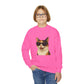 Calico Domestic Shorthaired Cat Wearing Sunglasses - Youth Sweatshirt