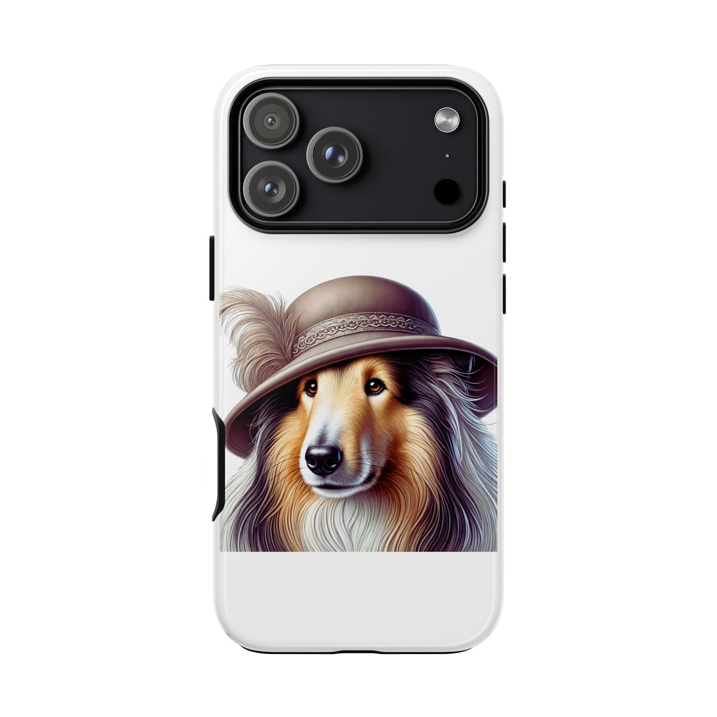 Collie Wearing a Cloche Hat - Tough Phone Case