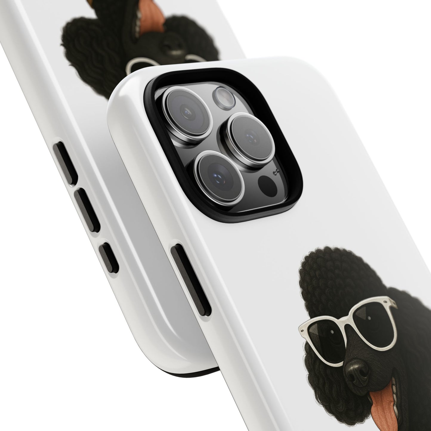 Black Poodle Wearing Sunglasses - Tough Phone Case