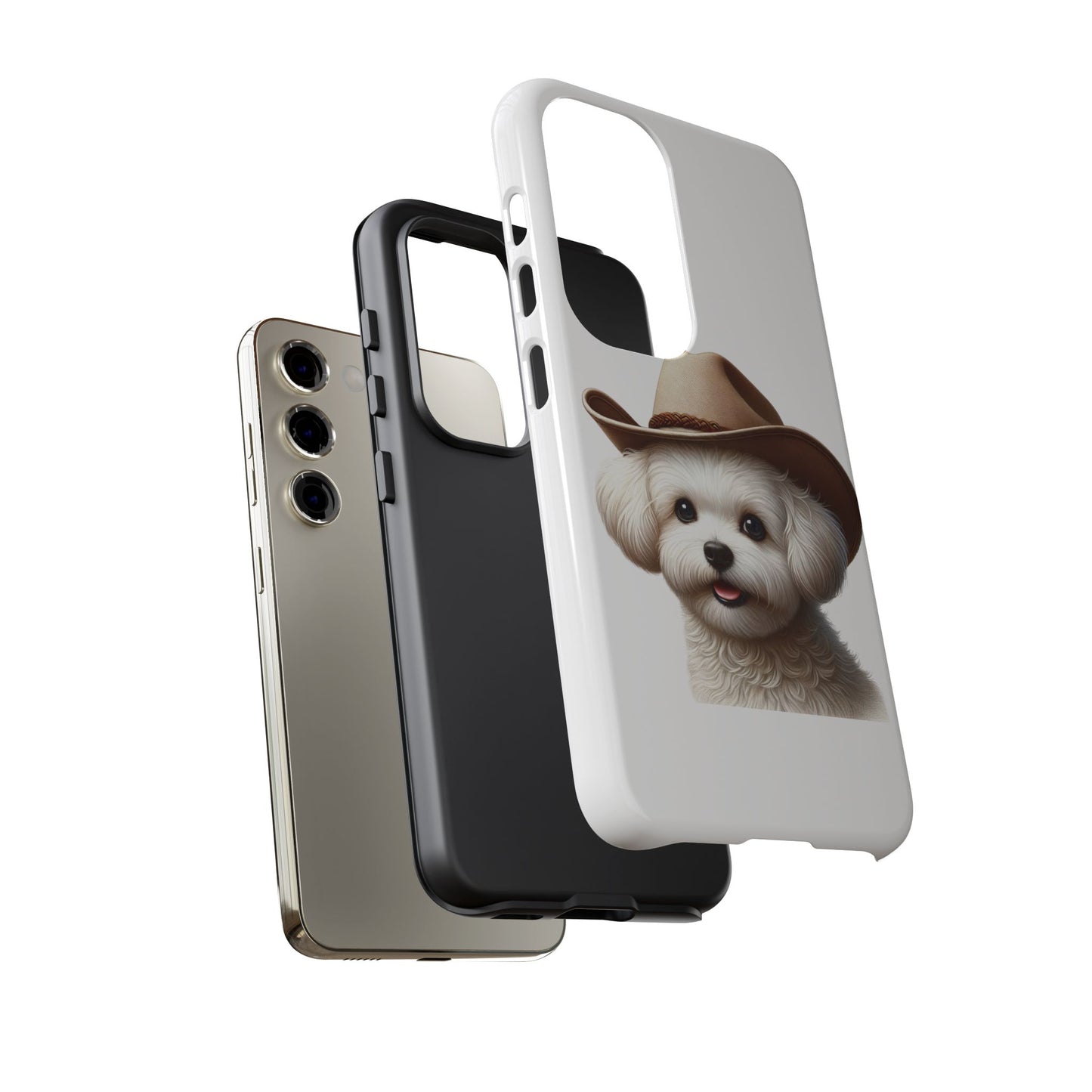 Maltese Wearing a Cowgirl Hat - Tough Phone Case
