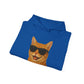 Orange Tabby Cat Wearing Sunglasses - Adult Hoodie