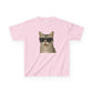 American Shorthair Silver Tabby Cat Wearing Sunglasses - Kids Tee