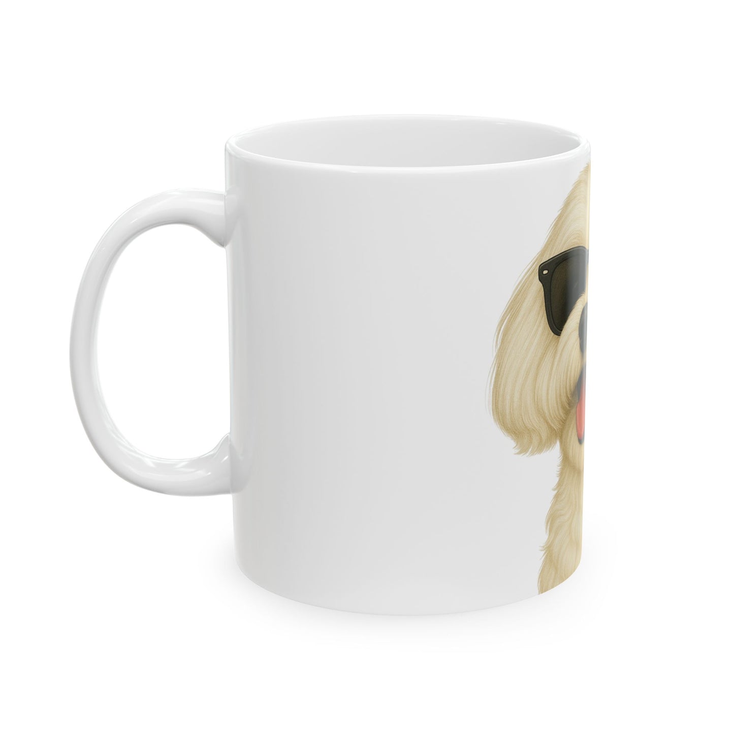 Maltese Wearing Sunglasses Ceramic Mug