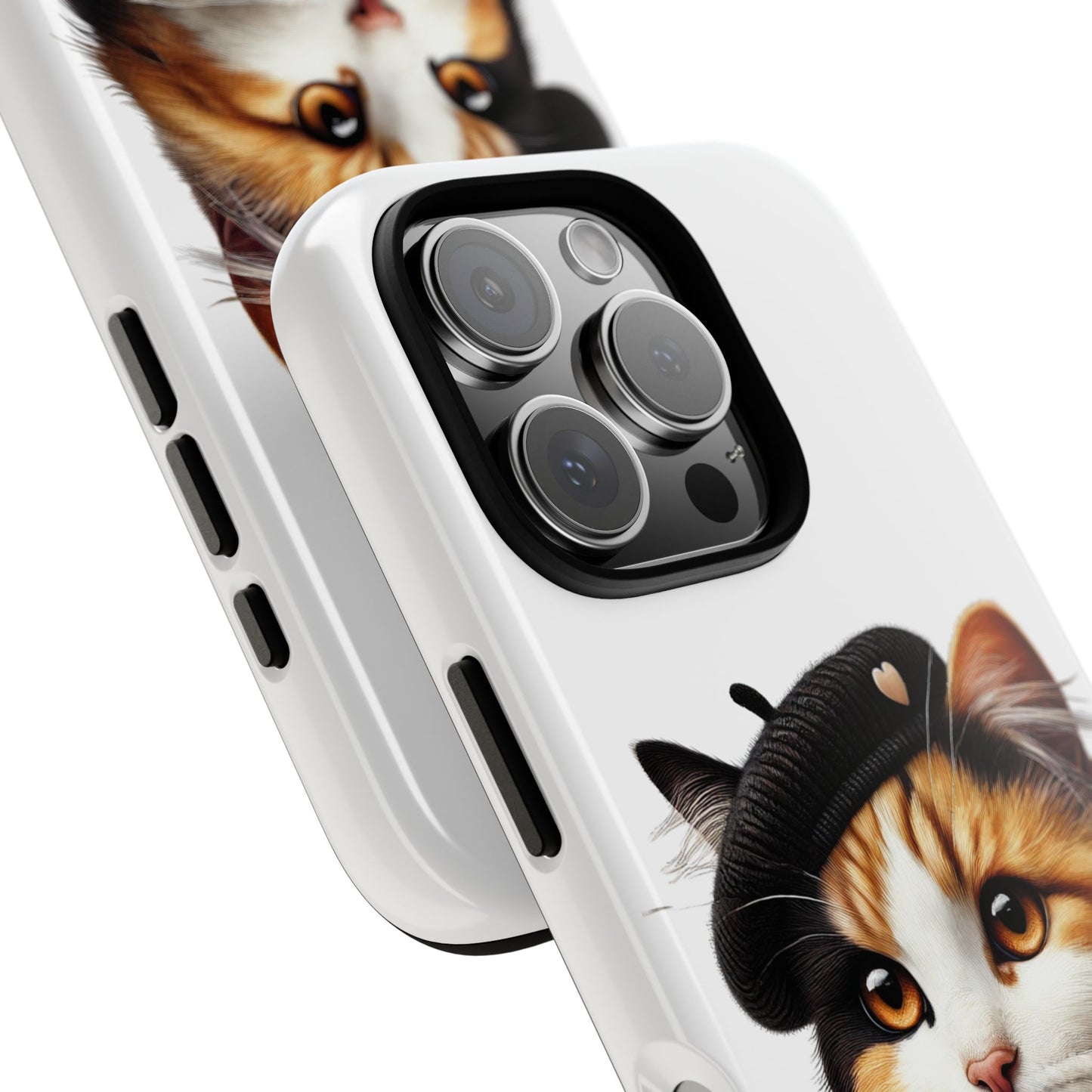 Calico Cat Wearing a Beret - Tough Phone Case