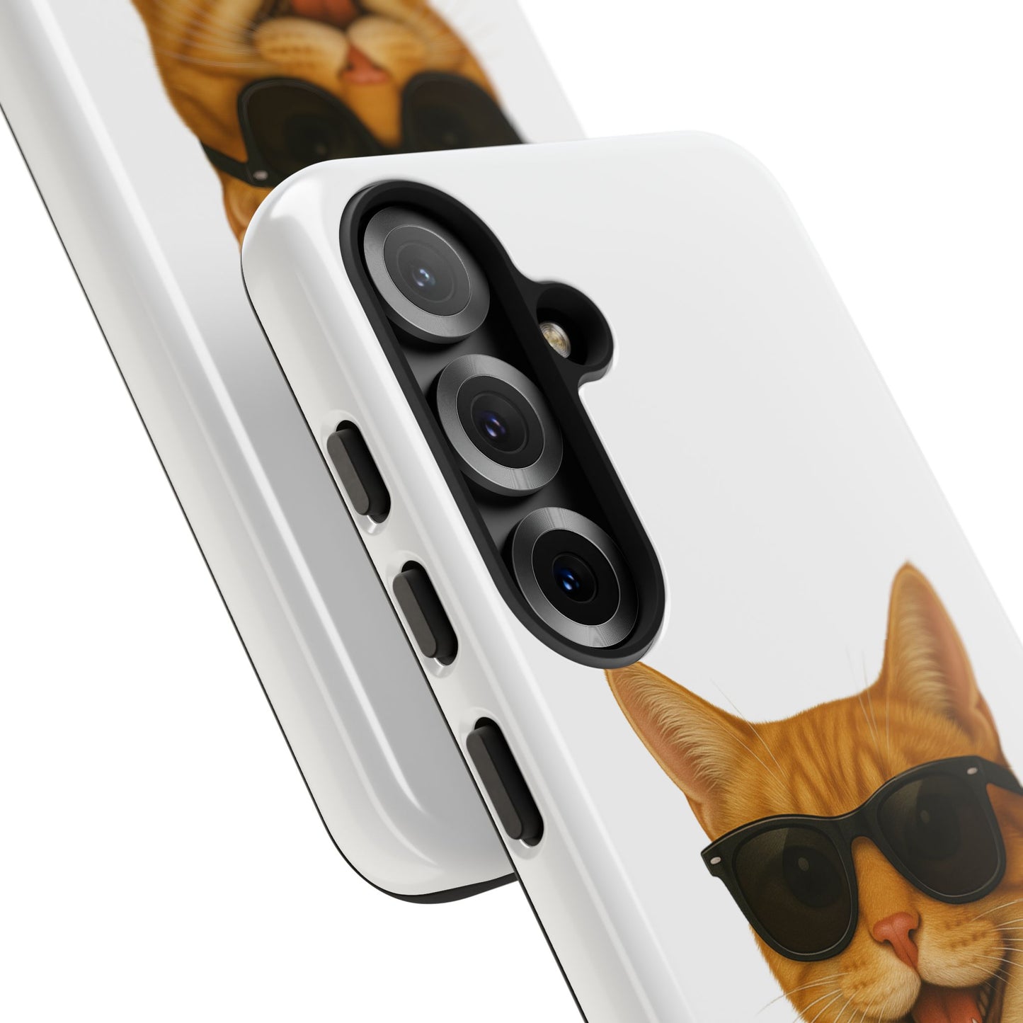 Orange Tabby Cat Wearing Sunglasses - Tough Phone Case