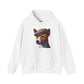 Basenji Wearing Tweed Flat Cap - Adult Hoodie - Too Cute Pets