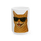 Orange Tabby Cat Wearing Sunglasses Ceramic Mug