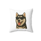Siberian Husky Wearing Sunglasses - Throw Pillow